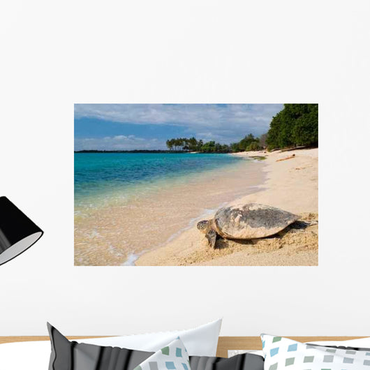 Turtle Tropical Beach Wall Decal