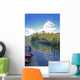 Boats Mountain Lake Wall Decal