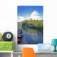 Boats Mountain Lake Wall Decal