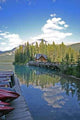 Boats Mountain Lake Wall Decal