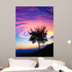 Beautiful Gradated Tree Sunset Wall Decal