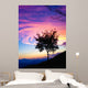 Beautiful Gradated Tree Sunset Wall Decal