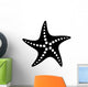 Black Vector Simple Starfish Wall Decal