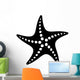 Black Vector Simple Starfish Wall Decal