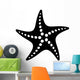 Black Vector Simple Starfish Wall Decal