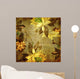 Golden Flowers Wall Decal