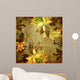 Golden Flowers Wall Decal