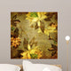 Golden Flowers Wall Decal