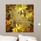 Golden Flowers Wall Decal