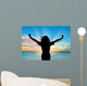 Silhouette Happy Woman Wall Decal