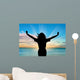 Silhouette Happy Woman Wall Decal