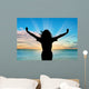Silhouette Happy Woman Wall Decal