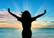 Silhouette Happy Woman Wall Decal