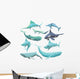 Polygonal Sea Animals Collection Wall Decal Sticker Set