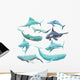 Polygonal Sea Animals Collection Wall Decal Sticker Set