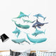 Polygonal Sea Animals Collection Wall Decal Sticker Set