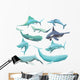 Polygonal Sea Animals Collection Wall Decal Sticker Set