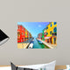 Colorful Canal Burano Island Wall Decal