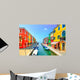 Colorful Canal Burano Island Wall Decal