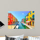 Colorful Canal Burano Island Wall Decal