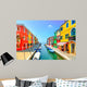 Colorful Canal Burano Island Wall Decal