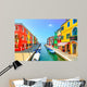 Colorful Canal Burano Island Wall Decal