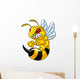Illustration Angry Bee Mascot Wall Decal