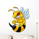 Illustration Angry Bee Mascot Wall Decal