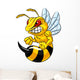 Illustration Angry Bee Mascot Wall Decal