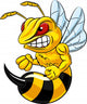 Illustration Angry Bee Mascot Wall Decal
