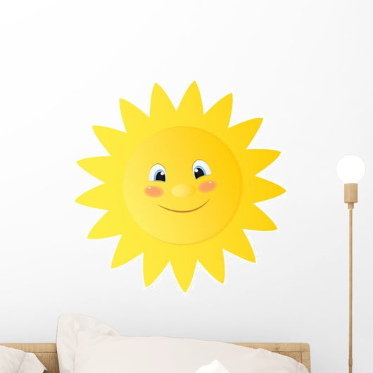 Happy Cartoon Sun Wall Decal