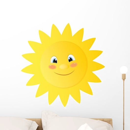 Happy Cartoon Sun Wall Decal