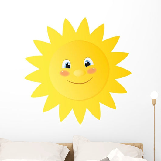 Happy Cartoon Sun Wall Decal