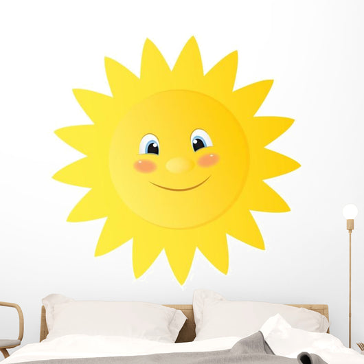 Happy Cartoon Sun Wall Decal
