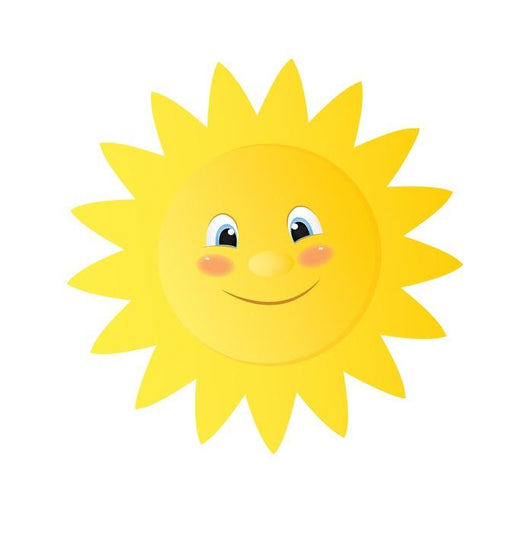 Happy Cartoon Sun Wall Decal