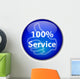 100 Service Button Wall Decal