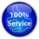 100 Service Button Wall Decal