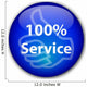 100 Service Button Wall Decal