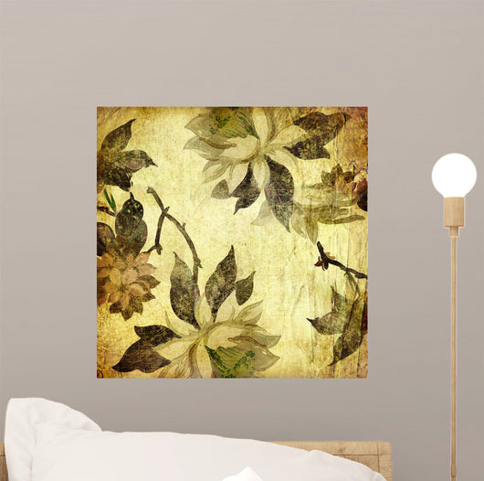 Vintage Floral Paper Wall Decal