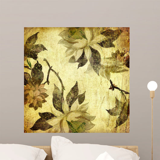 Vintage Floral Paper Wall Decal