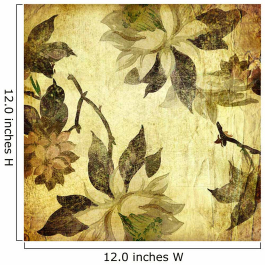 Vintage Floral Paper Wall Decal