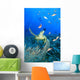 Hawksbill Sea Turtle and Wall Decal