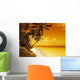 Island Lagoon Sunset Wall Decal