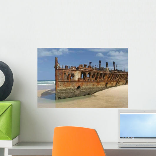 Ss Maheno Wreck-fraser Island Wall Decal