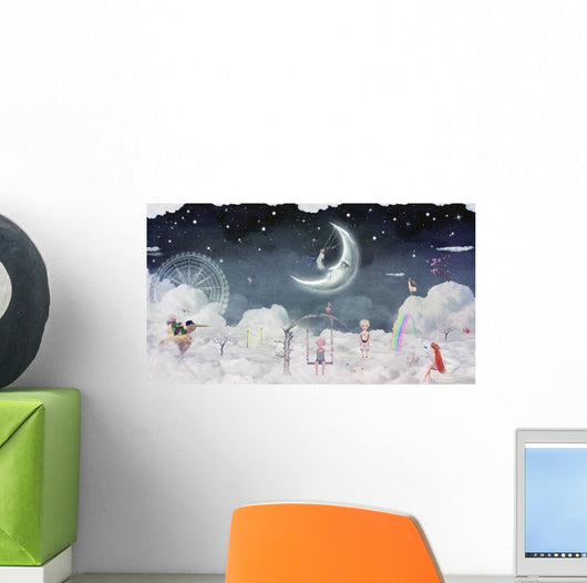 City Children Fantastic Clouds Wall Decal