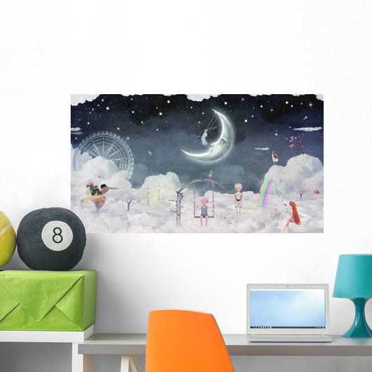 City Children Fantastic Clouds Wall Decal