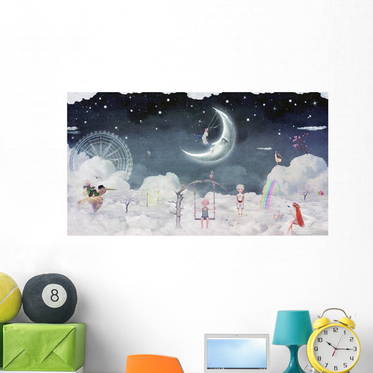 City Children Fantastic Clouds Wall Decal