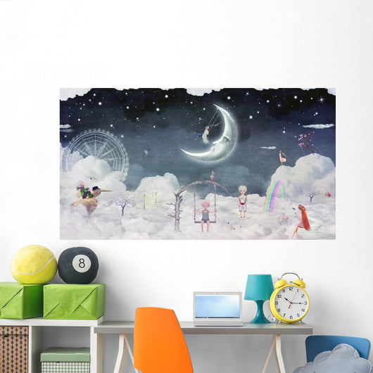 City Children Fantastic Clouds Wall Decal
