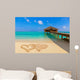 Drawn Hearts Love Beach Wall Decal