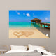 Drawn Hearts Love Beach Wall Decal